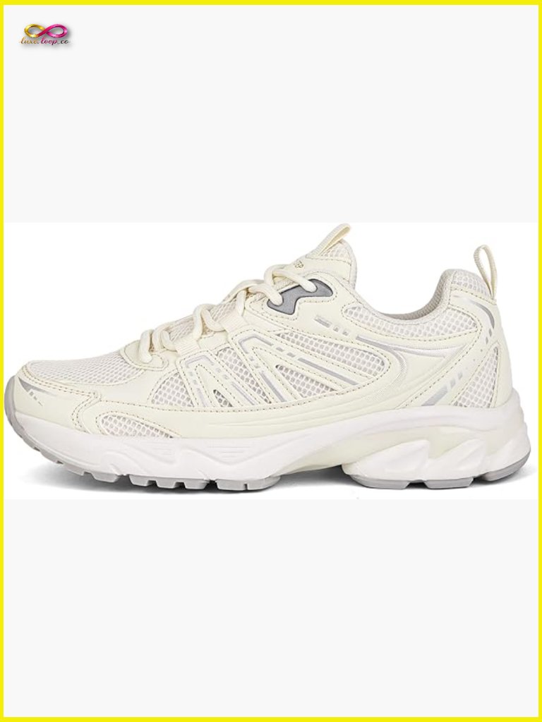Chunky Platform Sneakers Lace Up Athletic Slip Resistant Casual Walking